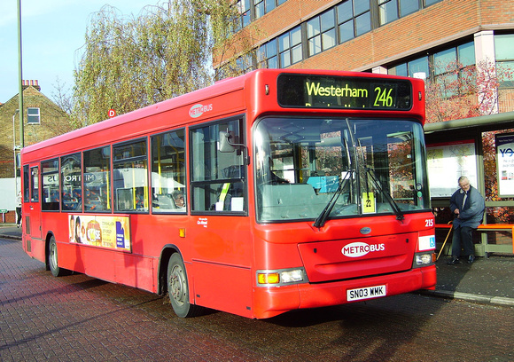 Route 246, Metrobus 215, SN03WMK, Bromley