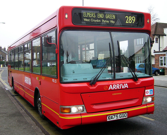 Route 289, Arriva London, PDL25, X475GGO, Elmers End