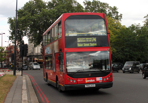 Route 74, London General, EVL17, PN02XCD, Marble Arch