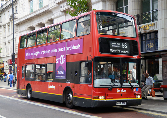 Route 68, London General, PVL151, X551EGK, Aldwych