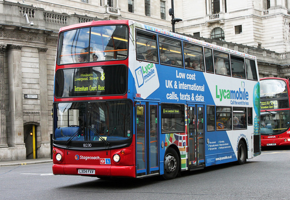 Route 8, Stagecoach London 18230, LX04FXV, Bank