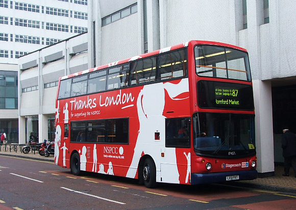 Route 87, Stagecoach London 17457, LX51FKT, Romford
