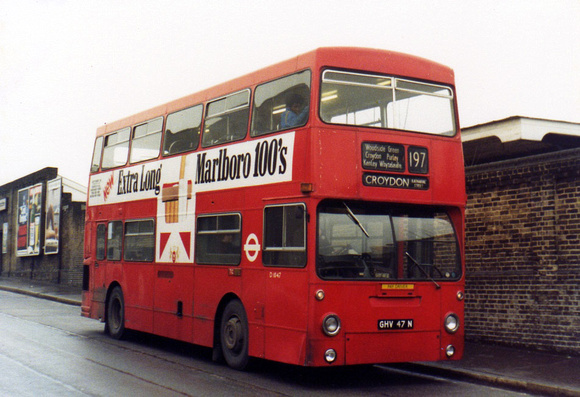 Route 197, London Transport, DM1047, GHV47N, Norwood Junction