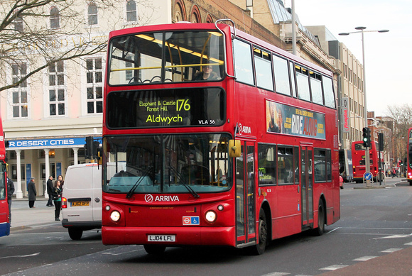 Route 176, Arriva London, VLA56, LJ04LFL, Waterloo Station