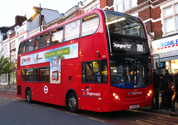 Route 208, Stagecoach London 10153, LX12DHE, Bromley South