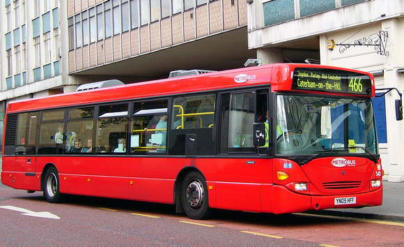 Route 466, Metrobus 542, YN05HFF, Croydon