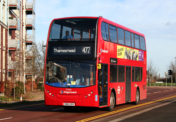 Route 472, Stagecoach London 12346, SN64OGV, North Greenwich