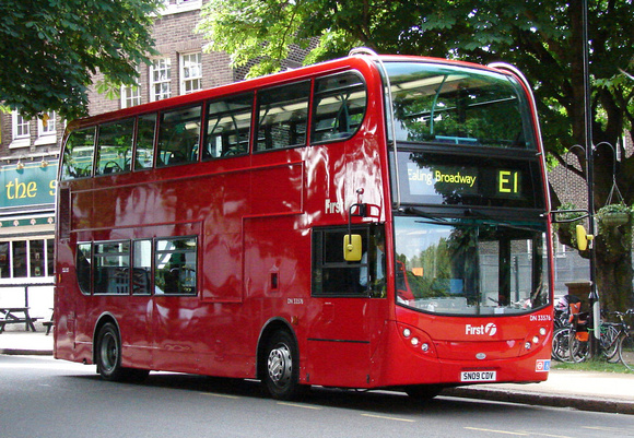 Route E1, First London, DN33576, SN09CDV, Ealing Broadway