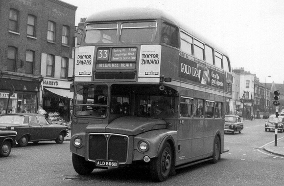 Route 33, London Transport, RM1866, ALD866B, Barking Road