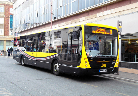 Route 11, Blackpool Transport 530, BF60UVO, Market Street