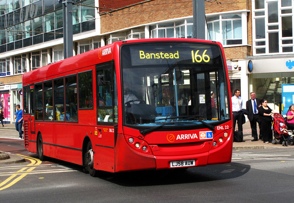 Route 166, Arriva London, ENL22, LJ58AUW, Croydon