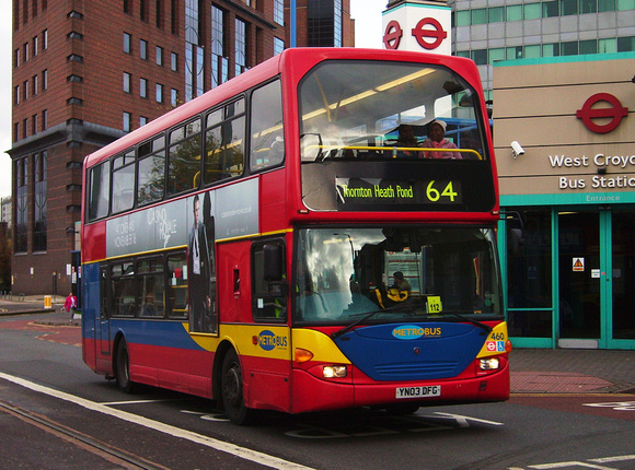 Route 64, Metrobus 460, YN03DFG, Croydon