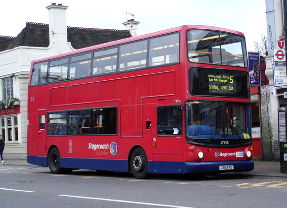 Route 5, Stagecoach London 17459, LX51FKU, Romford