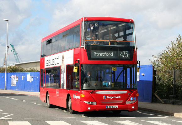 Route 473, Stagecoach London 15086, LX09AFZ, North Woolwich