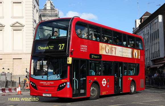 Route 27, London United RATP, ADH30, YX62FHO, London