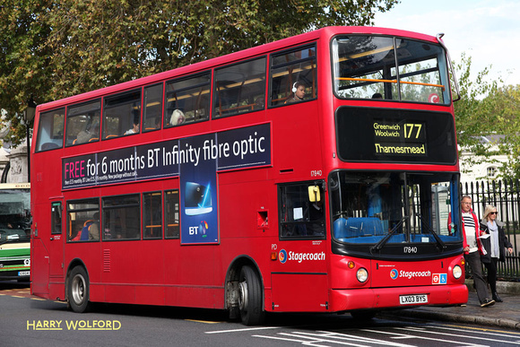 Route 177, Stagecoach London 17840, LX03BYS, Greenwich