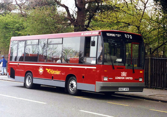 Route R70, London United, DT7, G507VYE, Fulwell