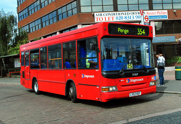 Route 354, Stagecoach London 34369, LV52HGF, Bromley