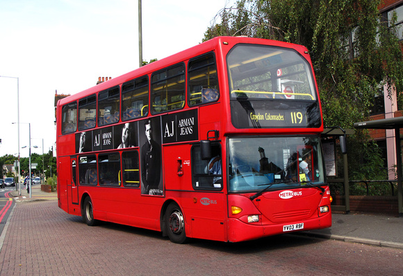 Route 119, Metrobus 447, YV03RBF, Bromley