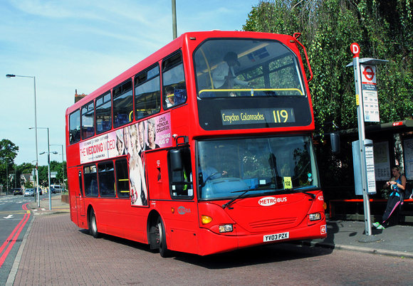 Route 119, Metrobus 432, YV03PZX, Bromley