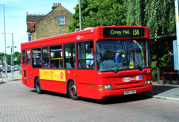 Route 138, Metrobus 278, SN03YBS, Bromley