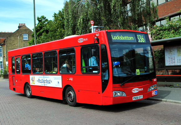 Route 336, Metrobus 263, PN06UYT, Bromley
