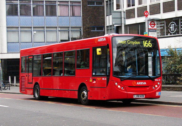 Route 166, Arriva London, ENL25, LJ58AVB, Croydon