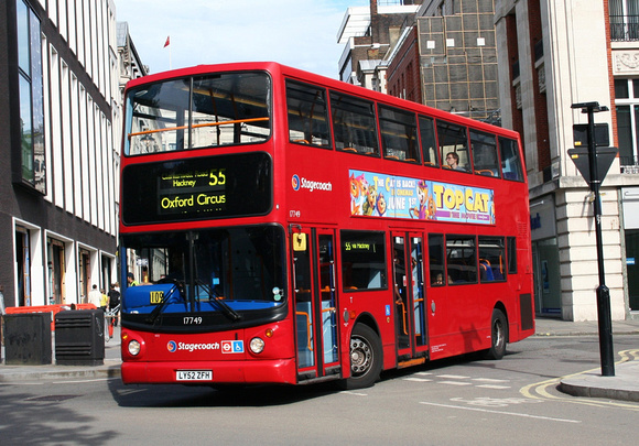 Route 55, Stagecoach London 17749, LY52ZFH, Hanover Street