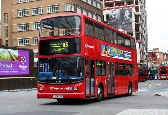 Route 115, Stagecoach London 18247, LX04FYP, Aldgate