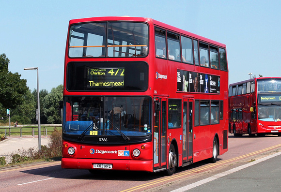 Route 472, Stagecoach London 17866, LX03NFL, North Greenwich