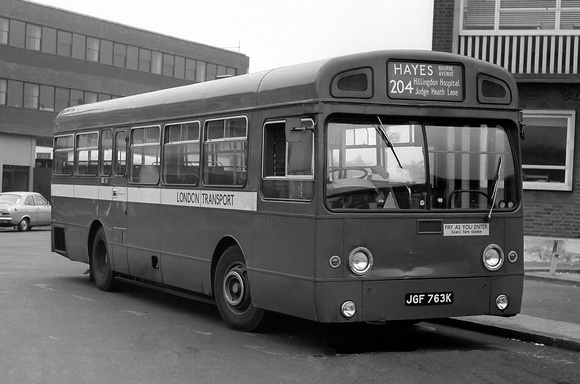 Route 204, London Transport, SMS763, JGF763K
