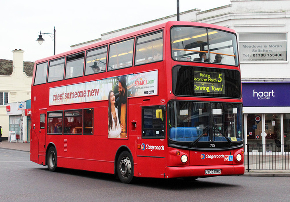 Route 5, Stagecoach London 17551, LY02OBC, Romford Station