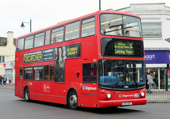 Route 5, Stagecoach London 17885, LX03OPT, Romford Station