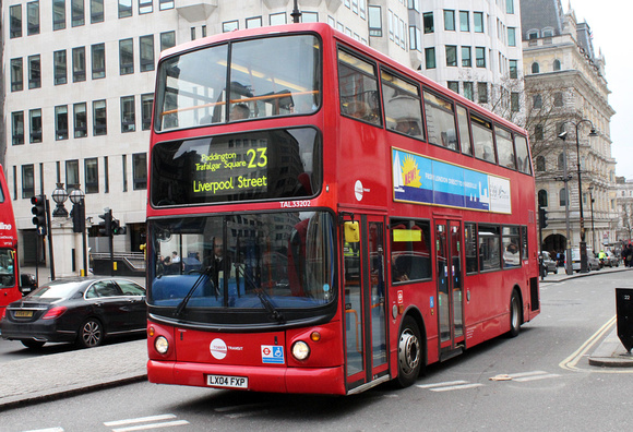 Route 23, Tower Transit, TAL33202, LX04FXP, Charing Cross