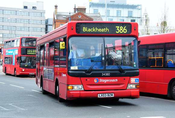 Route 386, Stagecoach London 34380, LX03BZM, Woolwich