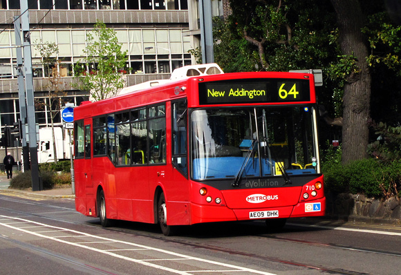 Route 64, Metrobus 710, AE09DHK, Croydon