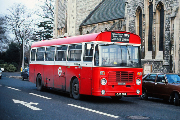 Route W9, London Transport, BL68, OJD68R