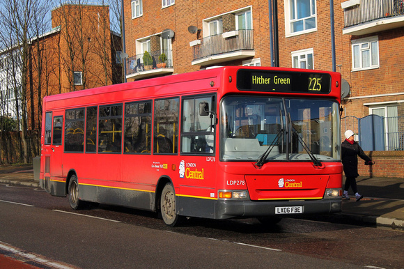 Route 225, London Central, LDP278, LX06FBE, Rotherhithe