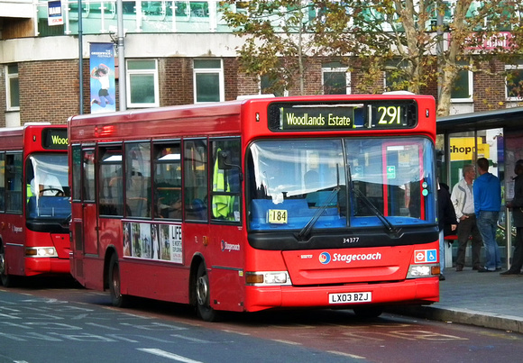 Route 291, Stagecoach London 34377, LX03BZJ, Woolwich