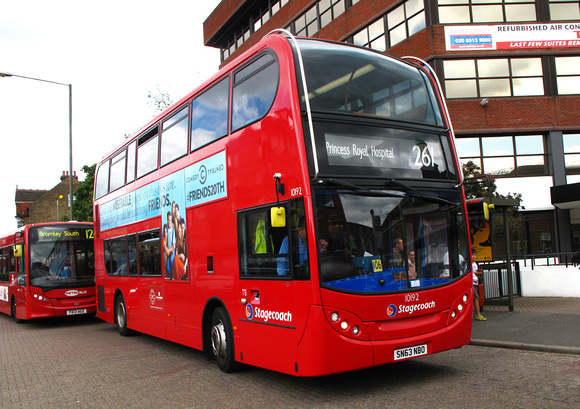 Route 261, Stagecoach London 10192, SN63NBO, Bromley