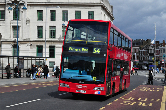 Route 54, Metrobus 899, PO59KGE, Woolwich