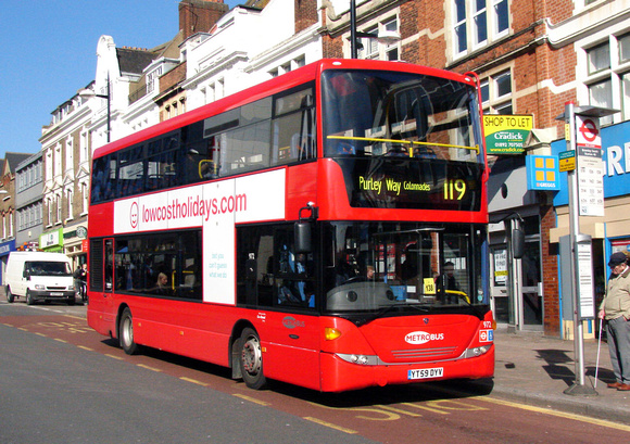 Route 119, Metrobus 972, YT59DYV, Bromley