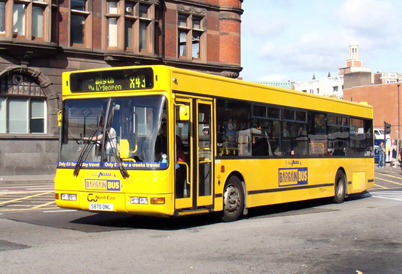 Route X43, Go North East 4870, S870ONL, Newcastle