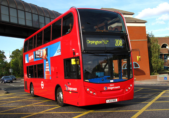 Route 208, Stagecoach London 10143, LX12DGE, Bromley