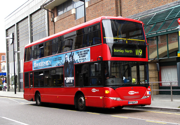 Route 119, Metrobus 957, YP58UFV, Bromley