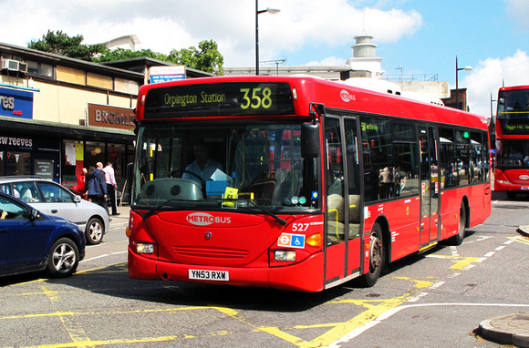Route 358, Metrobus 527, YN53RXW, Bromley