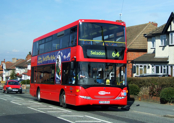 Route 64, Metrobus 971, YT59DYU, Selsdon