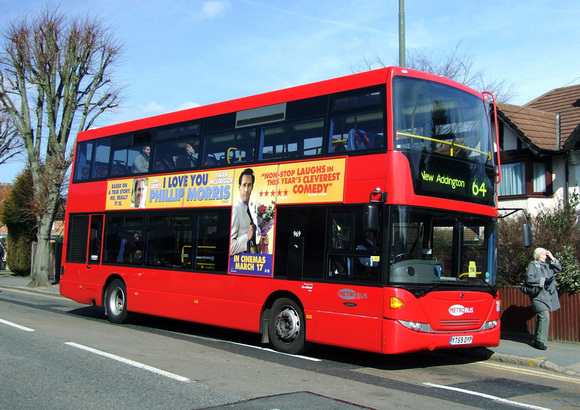 Route 64, Metrobus 969, YT59DYP, Selsdon