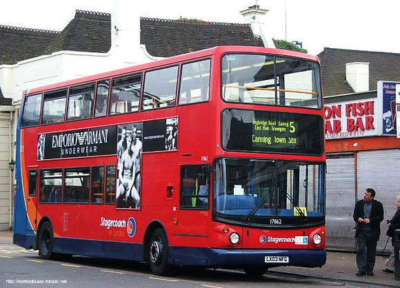 Route 5, Stagecoach London 17862, LX03NFG, Romford