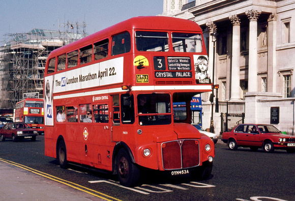 Route 3, London Central, RM29, OYM453A, Trafalgar Square